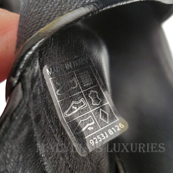 GUCCI SHOES BLACK GG SUPREME CANVAS CHUNKY LUG SOLE SANDALS - Picture 12 of 15